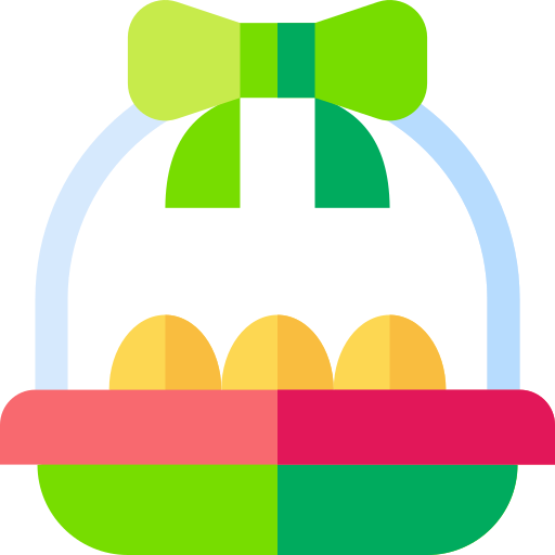 Easter eggs Basic Straight Flat icon
