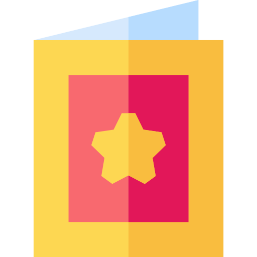 グリーティングカード Basic Straight Flat icon