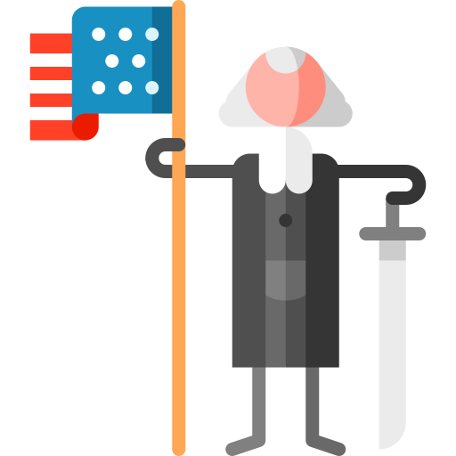 george washington Puppet Characters Flat icon