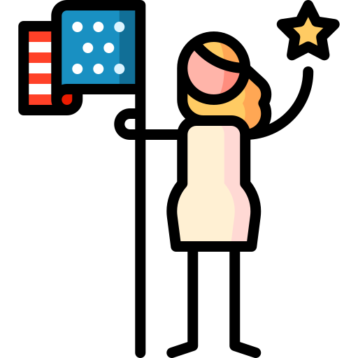 米国のファーストレディ Puppet Characters Lineal Color icon