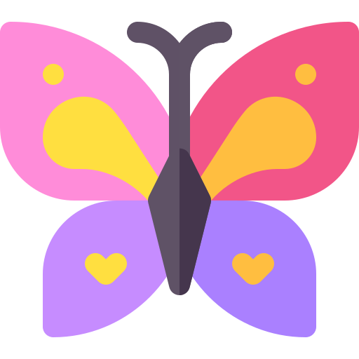 vlinder Basic Rounded Flat icoon