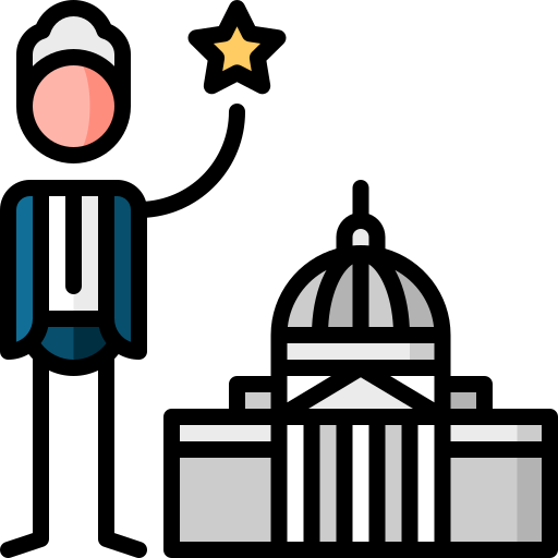국회 의사당 Puppet Characters Lineal Color icon
