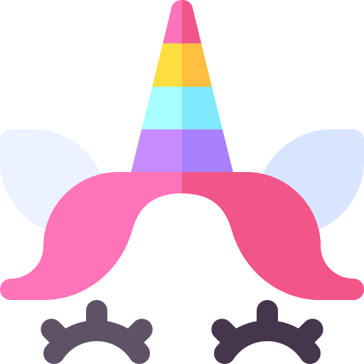 unicornio Basic Rounded Flat icono
