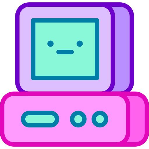 コンピューター Retro Neon Lineal color icon