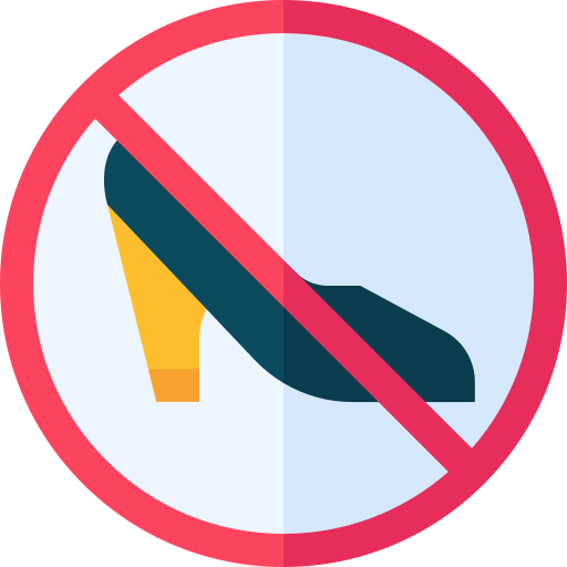 No high heels Basic Straight Flat icon