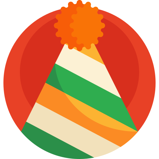 sombrero de fiesta Detailed Flat Circular Flat icono