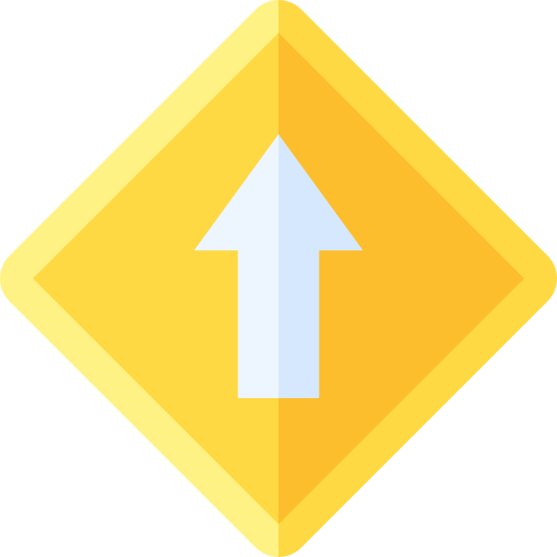 Ahead only Basic Straight Flat icon