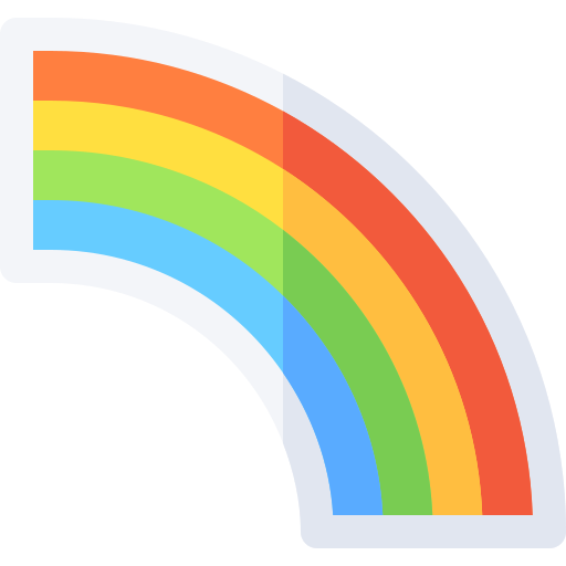 arco iris Basic Rounded Flat icono