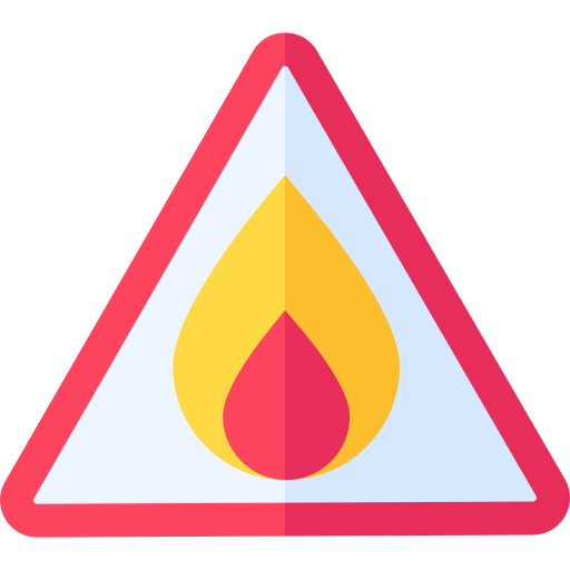 inflammable Basic Straight Flat Icône