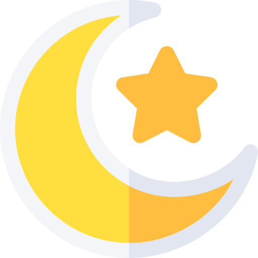pół księżyc Basic Rounded Flat ikona