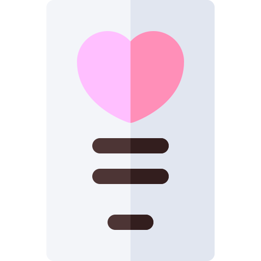 Приложение для знакомств Basic Rounded Flat иконка