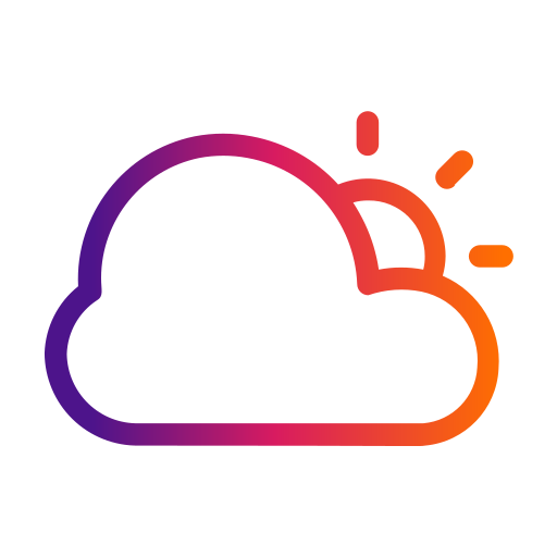 태양 구름 Generic Gradient icon