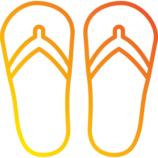sandálias de dedo Generic Gradient Ícone