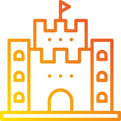 zamek z piasku Generic Gradient ikona