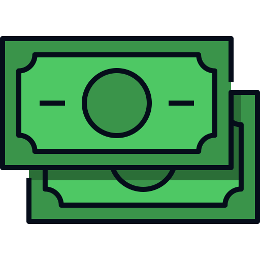 billete de banco Generic Outline Color icono