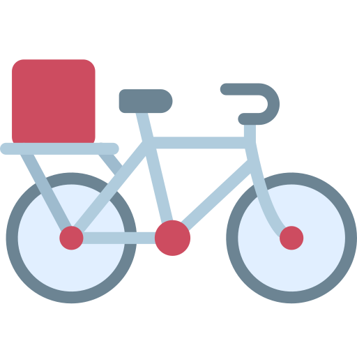 Delivery bike Juicy Fish Flat icon