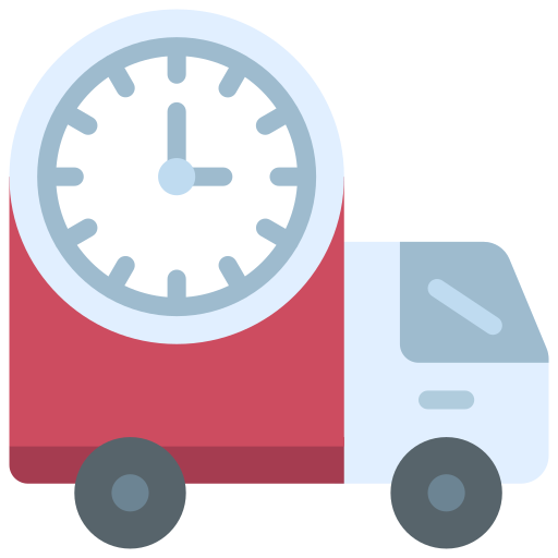 Delivery time Juicy Fish Flat icon