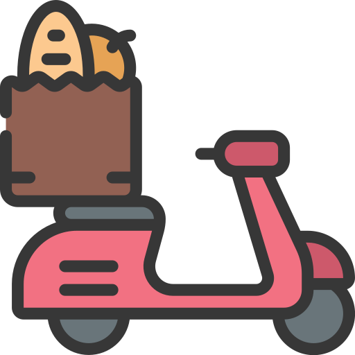 bicicleta de reparto Juicy Fish Soft-fill icono