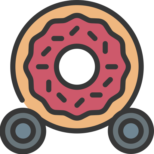 Doughnut truck Juicy Fish Soft-fill icon