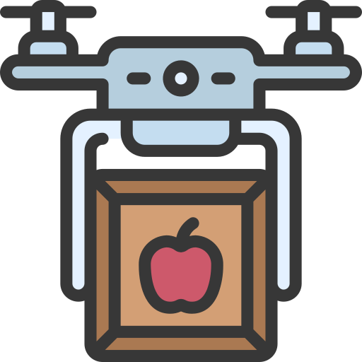 Drone delivery Juicy Fish Soft-fill icon