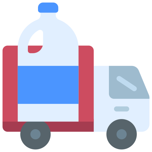 Delivery truck Juicy Fish Flat icon