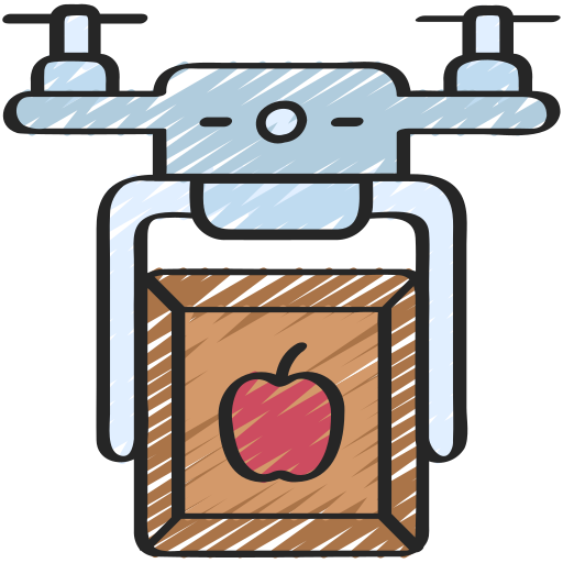 drone-bezorging Juicy Fish Sketchy icoon