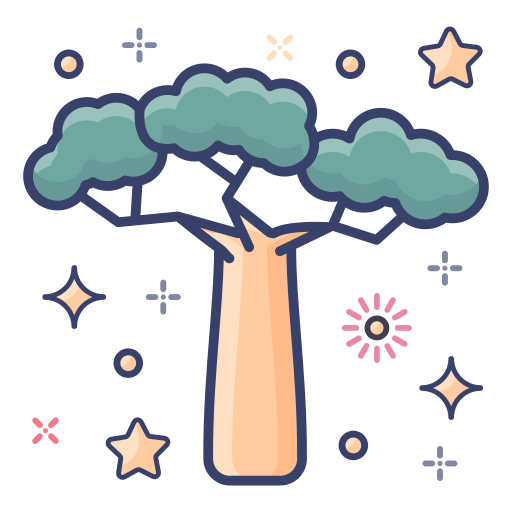 Baobab Generic Outline Color icon