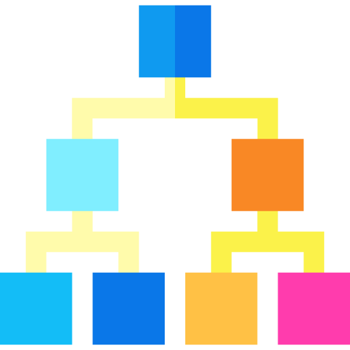 struktura hierarchiczna Basic Straight Flat ikona