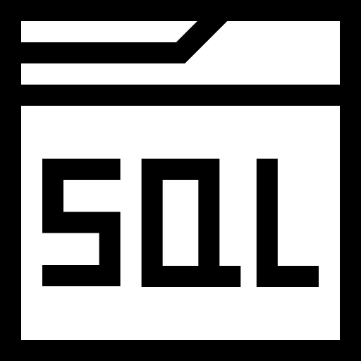 sql Basic Straight Lineal Icône