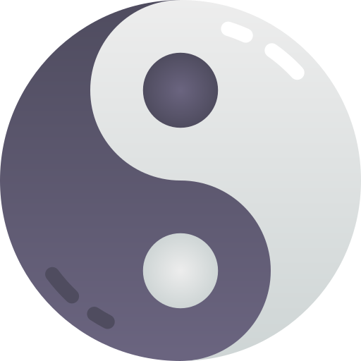 Yin yang Kawaii Star Gradient icon