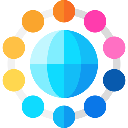 Global network Basic Straight Flat icon