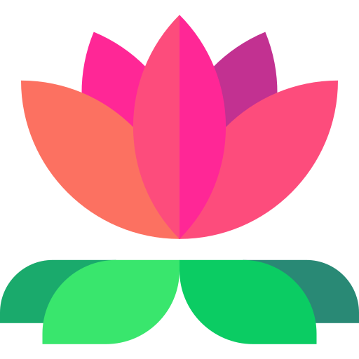 fleur de lotus Basic Straight Flat Icône