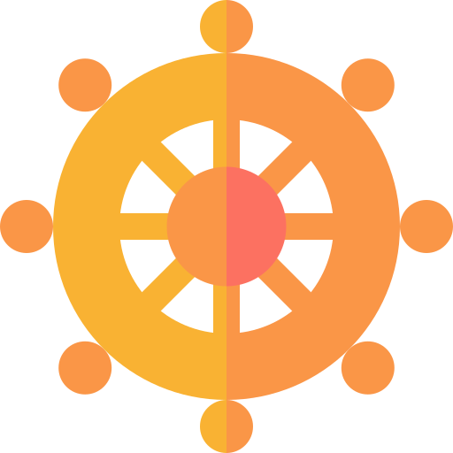 ruota del dharma Basic Straight Flat icona