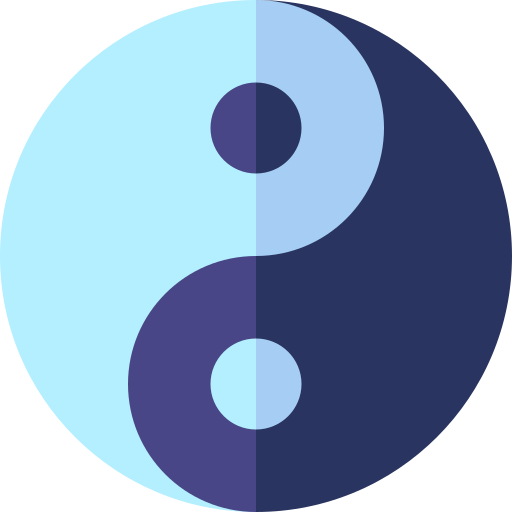 yin yang Basic Straight Flat icona