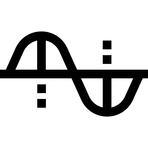 curvas Basic Straight Lineal Ícone