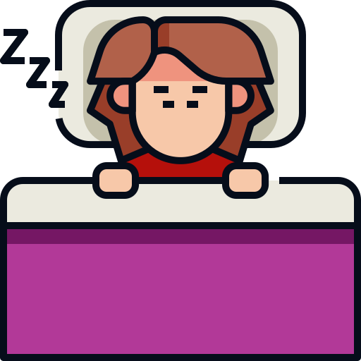 dormido Generic Outline Color icono