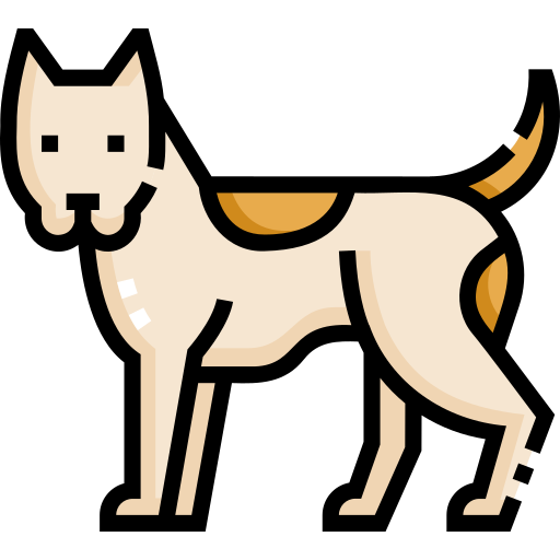 Dog Detailed Straight Lineal color icon