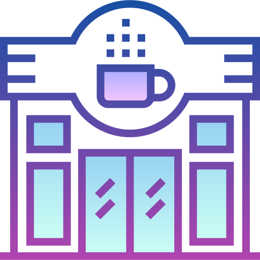 Coffee shop Detailed bright Gradient icon