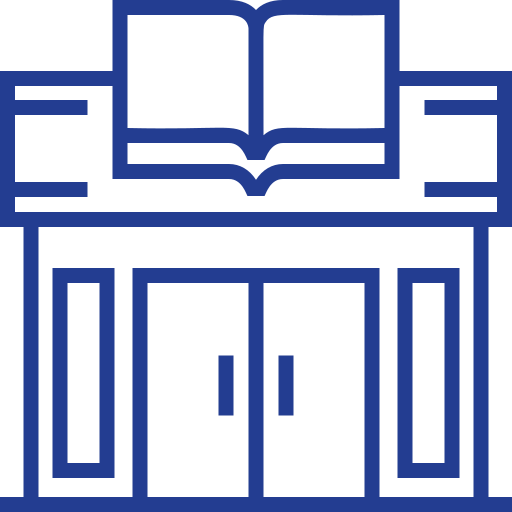 Book shop Detailed bright Lineal icon