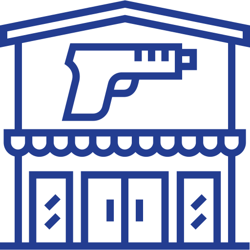 negozio di armi Detailed bright Lineal icona