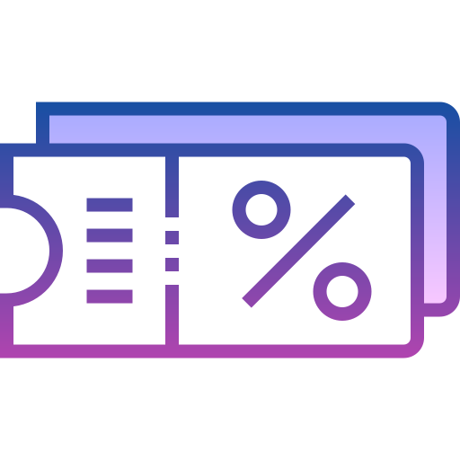 código de desconto Detailed bright Gradient Ícone