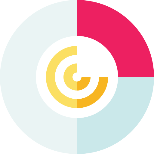 cirkeldiagram Basic Straight Flat icoon