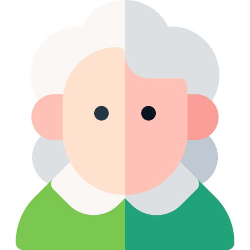 Old woman Basic Rounded Flat icon