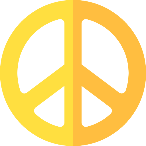 símbolo de paz Basic Rounded Flat Ícone