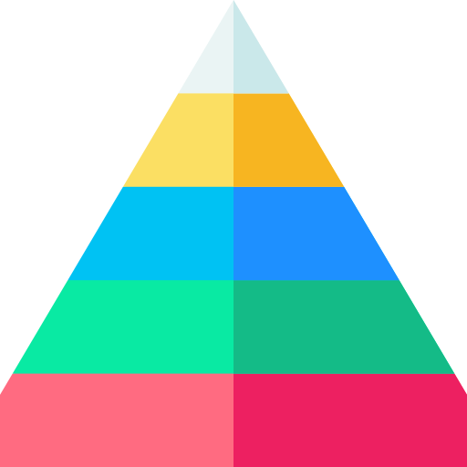 ピラミッドチャート Basic Straight Flat icon