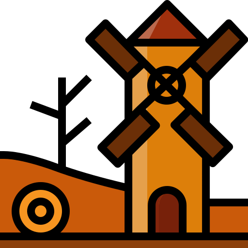 Windmill Mangsaabguru Lineal Color icon