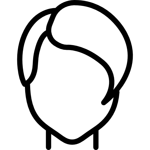 여자 머리 Basic Miscellany Lineal icon