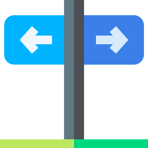 señal de tráfico Basic Straight Flat icono