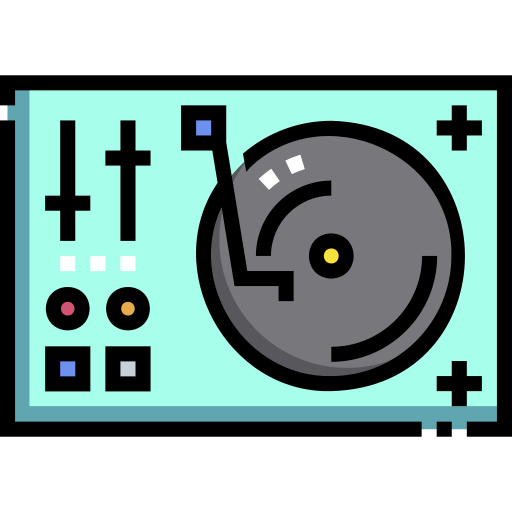 dj 믹서 Detailed Straight Lineal color icon