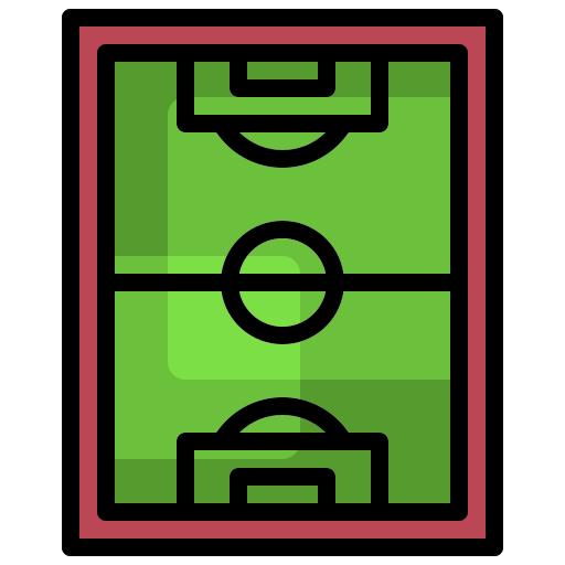 Football field Surang Lineal Color icon